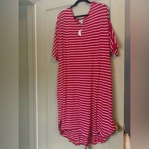 Dress Red and white stripe with pockets. Size 22/24